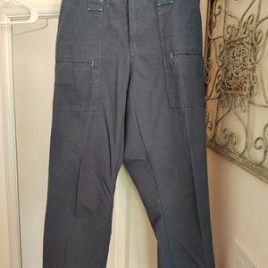 IZOD CROP PANTS 100% COTTON , STEEL BLUE , SZ 12,  PERFECT FOR SUMMER
